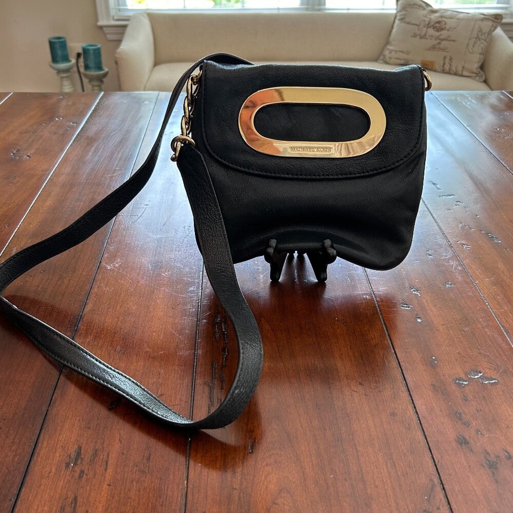 Michael Kors Black Leather Crossbody